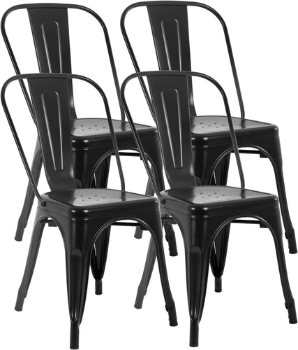 Metal dining chairs set - metal,