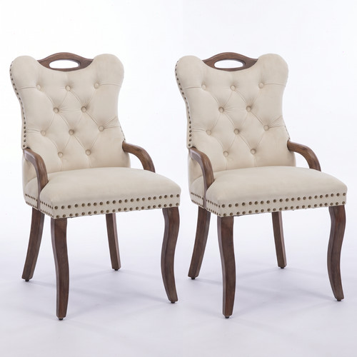 Velvet dining chair set 2 - velvet,