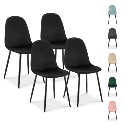 Velvet dining chair - chair, plain