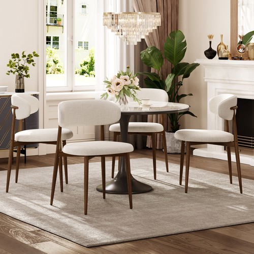 Dining chairs set linen - dining, 4