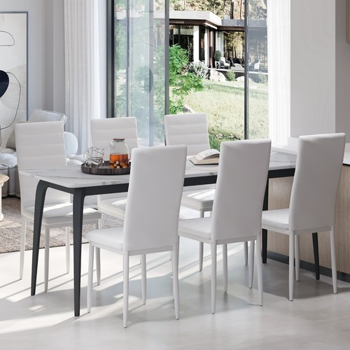 Set white dining chairs - set,
