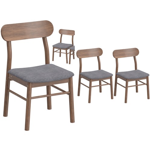 Homcom wooden dining chairs - homcom,