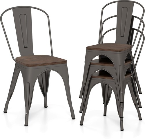 Metal dining chairs set - set, of