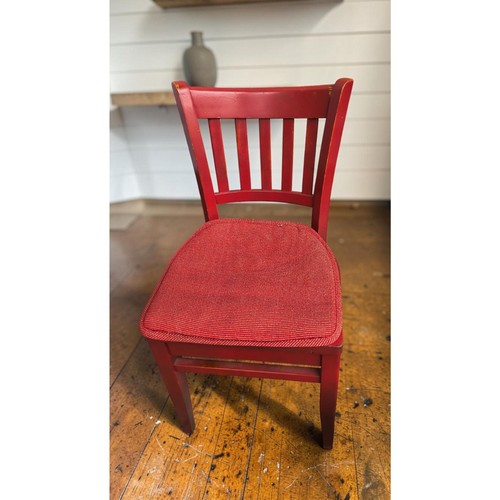 Set red painted slat back - red, slat-back