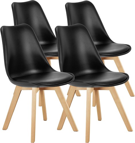 Dining chairs set pu - chairs, 4,