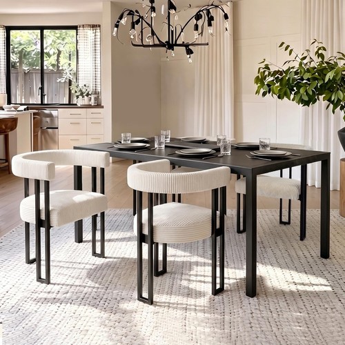 Boucle dining room chair - boucle,