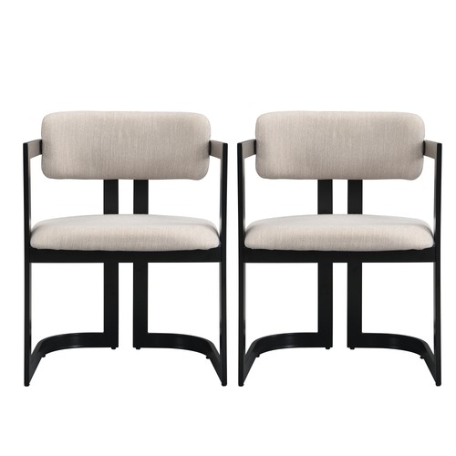 Black metal dining - metal, chairs