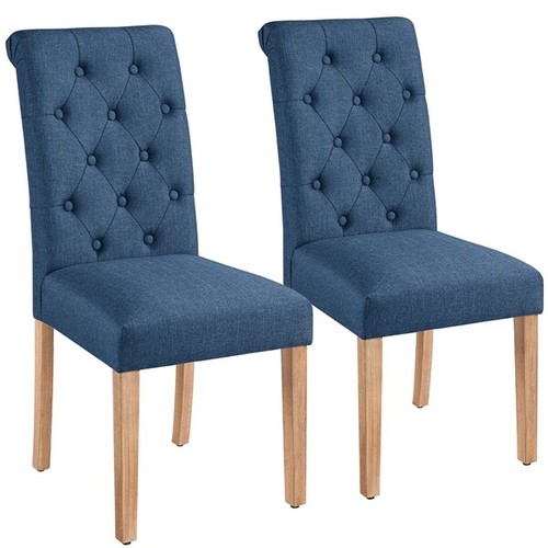 Dining chairs 2pcs fabric - chairs,