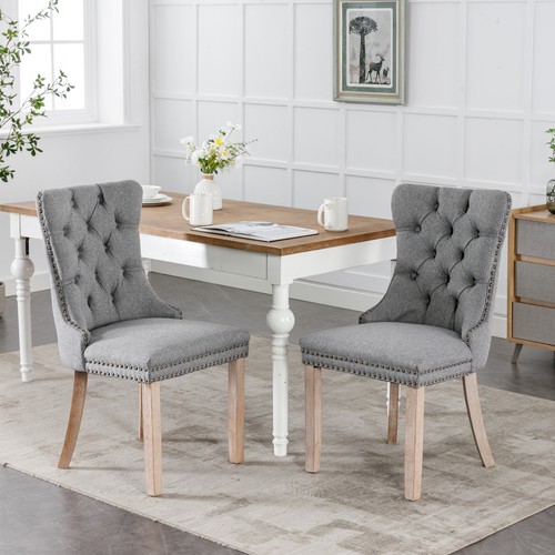 2set linen fabric upholstered - fabric,
