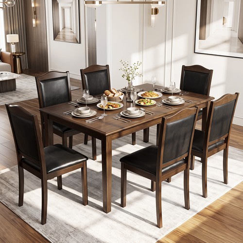Wooden dining chairs set - wooden, 4