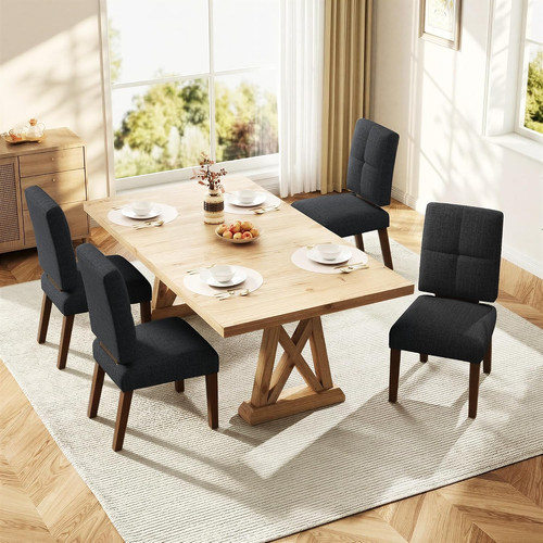 Set wooden dining - wooden, chairs
