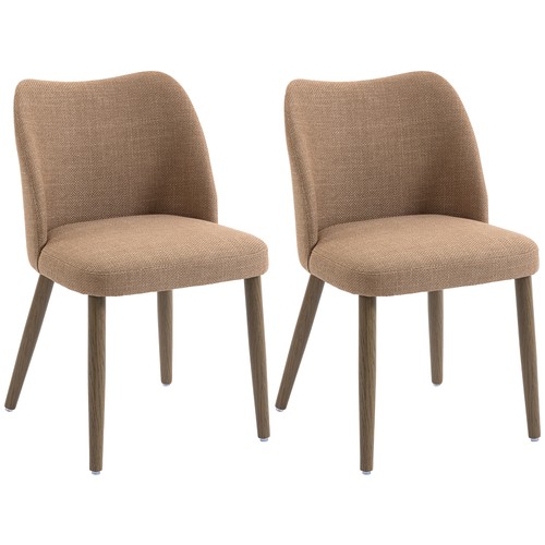 Homcom dining chairs set 2 - set, of