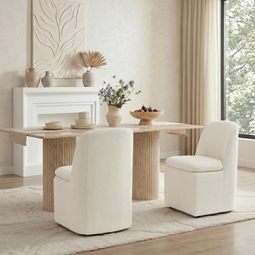 Upholstered dining chairs set - dining,