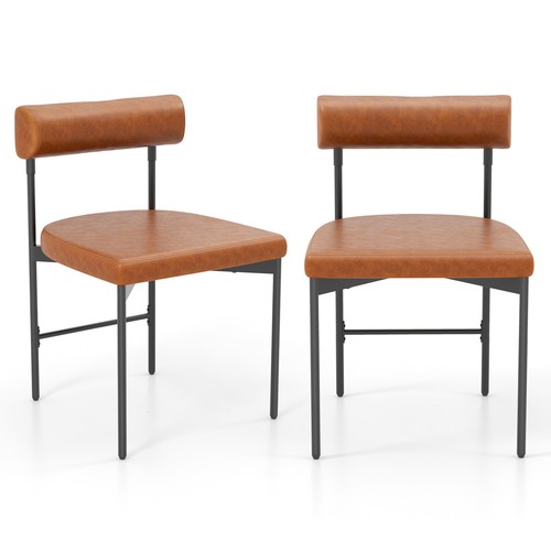 Dining chair set faux - chair, 2