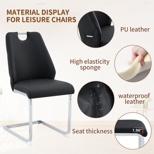 Dining chairs set - chairs, black
