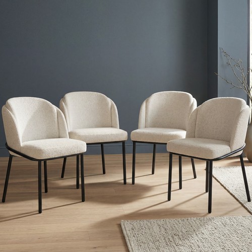 Beige upholstered dining - upholstered,