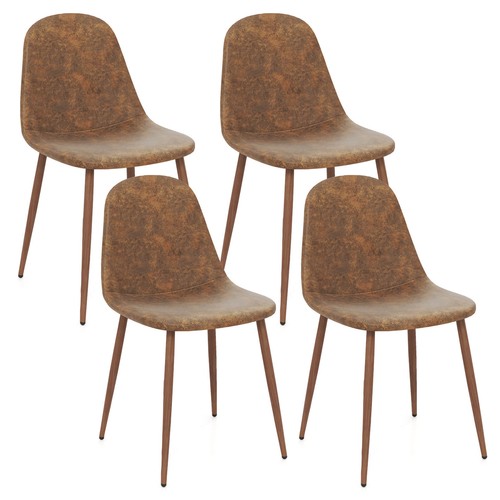 Dining chair set faux pu - of, 4