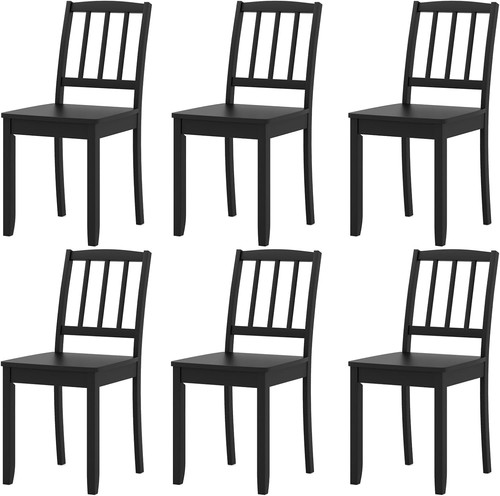 Wood dining chairs set 6 - dining,